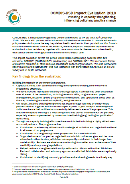 Case studies and learning papers - COMDIS-HSDCOMDIS-HSD